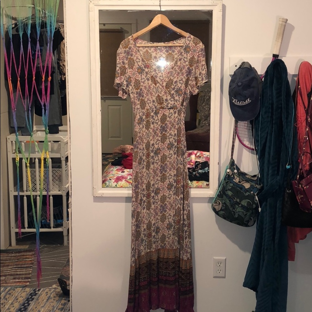 Maxi Wrap Dress Multi-Colored